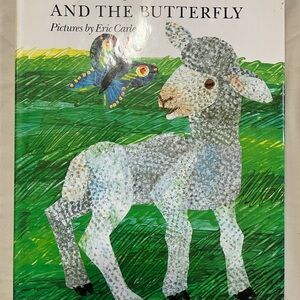Illustrated Kids Book - Green Lamb and Butterfly